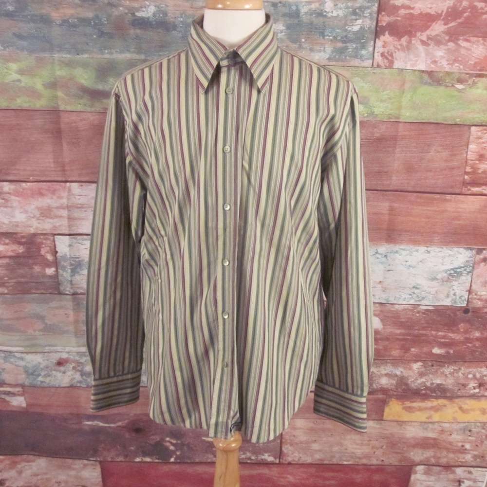 Ted Baker Multicolor Striped Shirt Size 5 XL Mens
